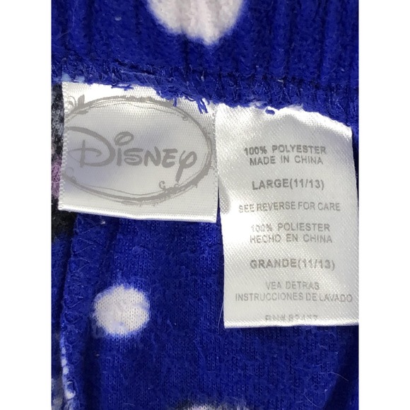 Disney Eeyore Pajama Set Youth Large 11/13 Blue Fleece Pants Bundle Up Shirt - Picture 6 of 10